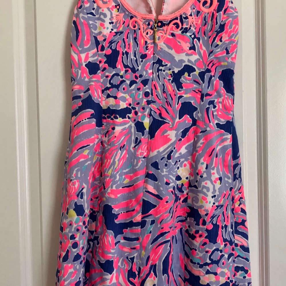 Lilly Pulitzer Lyssa Notch Neck Shift Dress Size 0 - Picture 5 of 6